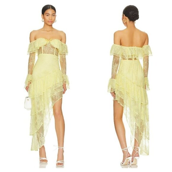 MAJORELLE Maddalena Gown - Yellow - Picture 1 of 12